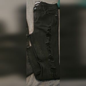 Torrid Premium BOMBSHELL Black Ripped Skinny Jeans